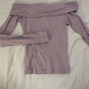 Tilly's Purple Off-the-Shoulder Fitted Blouse
